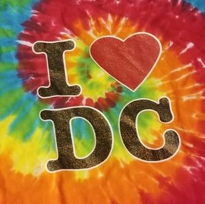 Colorful Tie-Dye 'I Love DC' T-Shirt